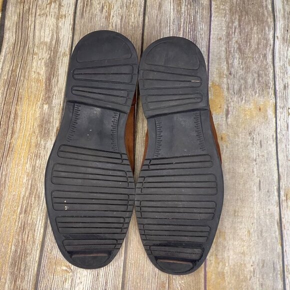 Kenneth Cole Reaction Tan Vegan Leather Lace-Up Ankle Boots Men's Size 9 - Picture 6 of 9